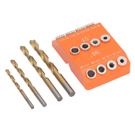 Vinklet boreguide jig i multifunksjonell aluminiumslegering 30 45 90 graders vinkel boreguide for trebearbeiding