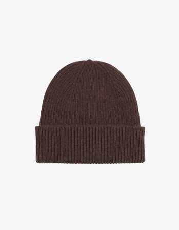 Merino Wool Beanie - Coffee Brown - One Size