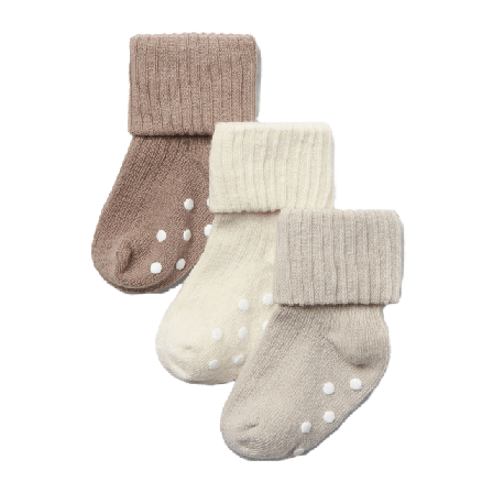 Åhléns Ribbade strumpor med halkskydd, 3-pack & strumpbyxor Beige 26/29