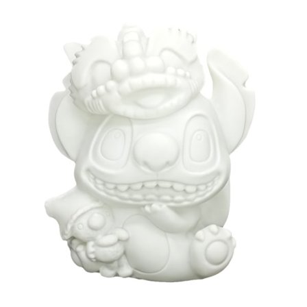 DIY-docka för barn, vinylmålad spargris Stitch pumpa vit blank docka färgning docka leksak