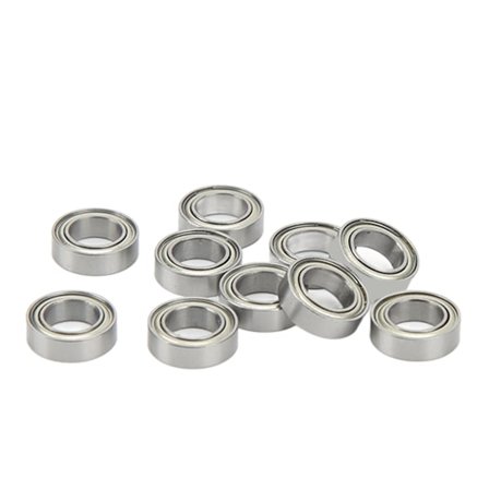 10 STK RC Kullager Set Stål Silver Korrosionsbeständigt för 1/10 1/8 ZD Racing Biltillbehör