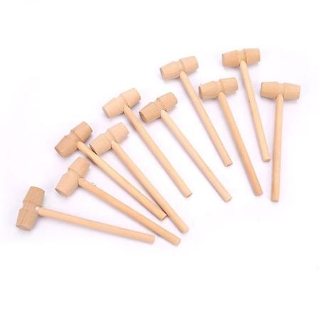 10 stykker Mini Wooden Hammer Balls Toy Pounder Erstatning Wood Mallets Baby Wood