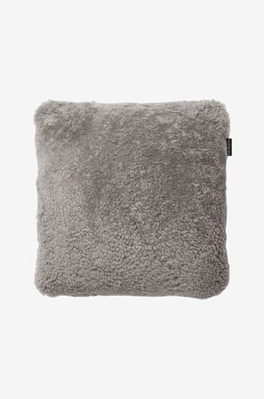 Skinnwille - Tyynynpäällinen Curly lampaannahkaa - Harmaa - Koristetyynyt & tyynynpäälliset - - Homeroom