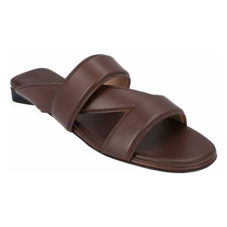 Bottega Veneta Vintage, Pre-owned Band flat sandals Bruin, Dames, Maat:36 EU,rubber