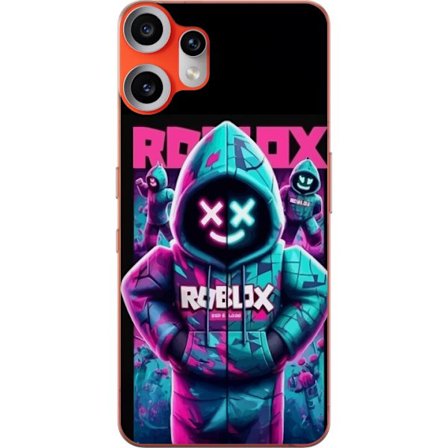 Kompatibelt Mobildeksel til Nothing Nothing CMF Phone 2 Pro Roblox Hoodie Legend Mystisk Robloxfigur i blå hettegenser med futuristiske neonlys