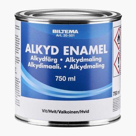 Alkydfärg vit 0 75 liter - Biltema