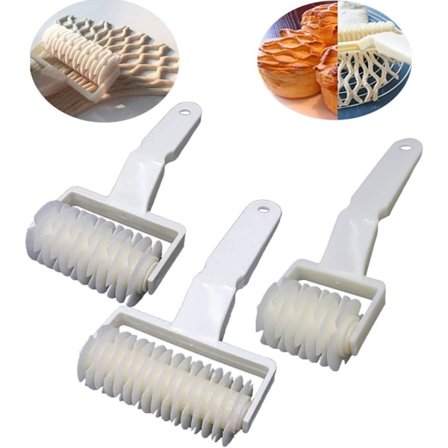 Gitter Rullepind Gitter Rulle Gitter Rullepind Plast Rulle Cutter til Cookies Rullepind Gitter Bageværktøj til Fondants Kager