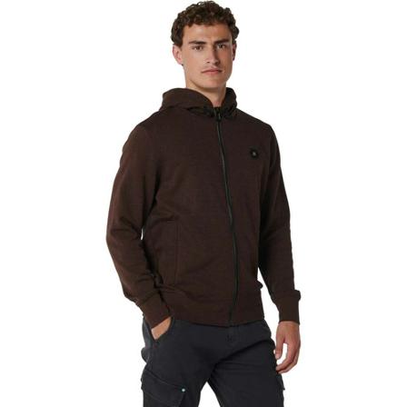 No Excess, Sweater full zipper hooded coffee Bruin, Heren, Maat:M