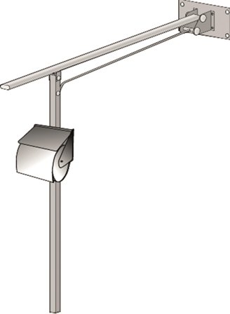 Rebase 14.900 Toiletpapirholder til toilet armlæn, Badeværelse