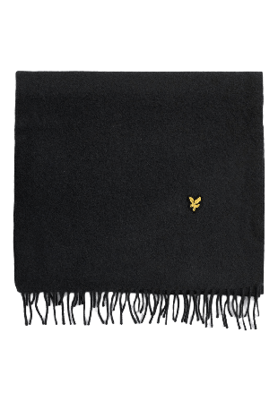 Lyle & Scott Plain Lambswool Scarf Halsdukar scarves Herr Svart ONESIZE