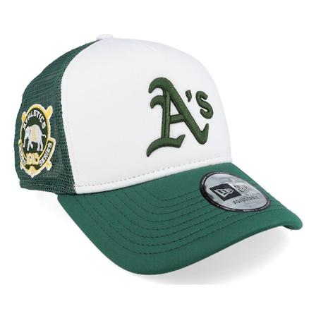 New Era - MLB Bianco trucker Cappellino - Oakland Athletics World Series White/Dark Green A-frame Trucker @ Hatstore