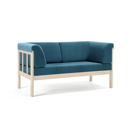 2-Sitzer-Sofa KIM, Medley-Stoff, ozeanblau