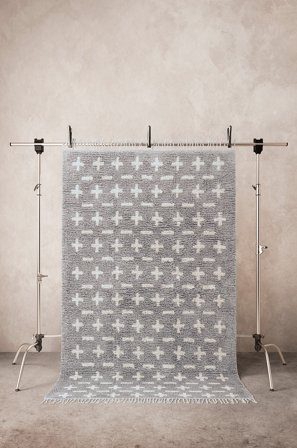 Jotex - Bomullsteppe Bomull Grå/naturhvit PILL - Kjøp Bomulls- & filleryer hos Jotex