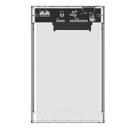 Orico 2139 HDD/SSD 2,5" hårddiskkabinett, 5Gbps, USB-A till USB Micro-B (transparent)