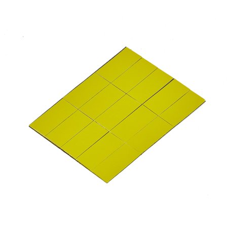 Magnetic dry-erase strips, 22x50 mm, yellow