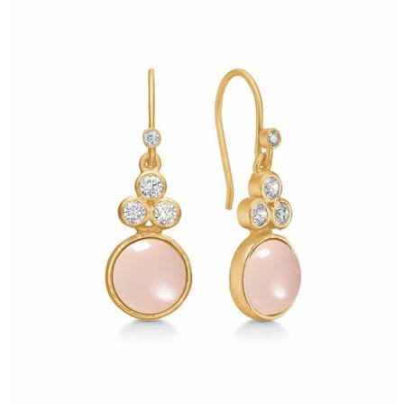 Frk. Lisberg Clara øreringe rosa chalcedon Pink, Dame, Størrelse: ONE Size