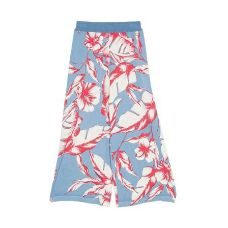 Twinset Calças Estampado Floral , Blauw , Dames , Maat: S Wijde Broeken