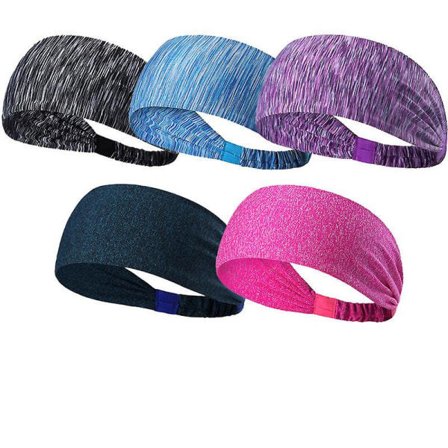 Galaxy 5 stk Yoga Sports Pannband Svettband Lett Halkfri Elastisk Pannband