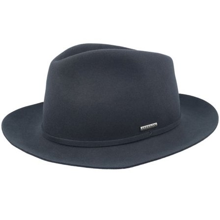 Stetson - Grå fedora Hatt - Softfelt Titanium Fedora @ Hatstore