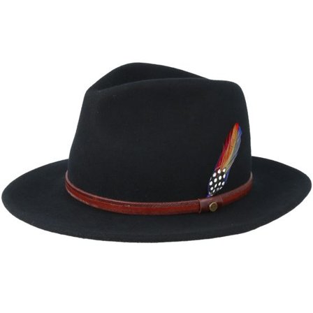 Stetson - Svart trilby Hatt - Traveller Woolfelt Black @ Hatstore