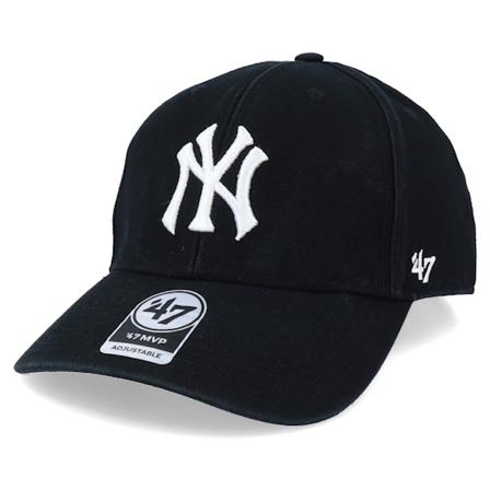 47 Brand - MLB Svart adjustable Caps - New York Yankees Legend Mvp Black/White Adjustable @ Hatstore