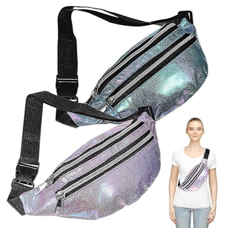 2 stk. Dame Veske Vanntett Oxford Stoff Belteveske Jenter Crossbody Fanny Pack for Sport Løping