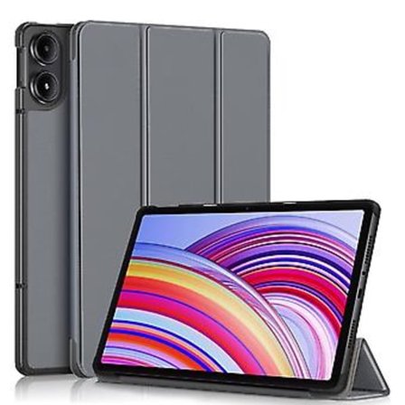 Smart lærtablettveske for Xiaomi Redmi Pad Pro 12.1 (Grå)
