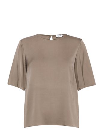Silk Tee T-shirts & Tops Short-sleeved Grå Filippa K
