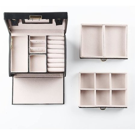 Smyckeskrin för Klockor, Ringar och Kedjor - Med Många Fack