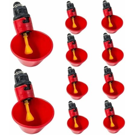 Hønsevanner Ventil For Fersk Vannforsyning, Fjærfe Vann Drikkekopp Med Automatisk Mekanisme Og Ingen Lekkasjegaranti, Ideell For Høner, Kyllinger