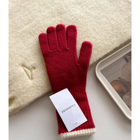 Høst/Vinter Varme Hansker, Fingerløse Berøringsskjermhansker, Rød