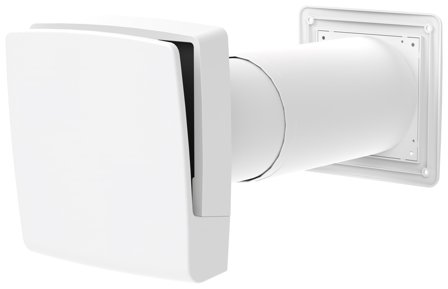 Fresh TL 100C Friskluftsventil teleskopisk, Ø100 mm, hvit, Ventilasjon