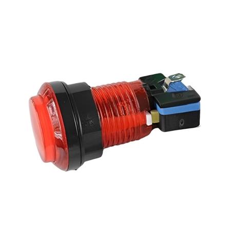 Microswitch 10st Game Push Buttons LED-lampor Ljusstyrka Skruvar Stabilisator Spelmaskin Självåterställningsbrytare Tillbehör red
