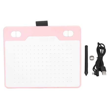 Grafiikan piirtopöytä 155x100mm 233 PPS 5080 LPI 8192 tasoa Stylus 4 Mukautettavaa näppäintä USB-portti Digitaalinen taulutietokone Pinkki
