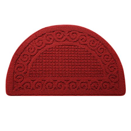 Antiskli Retro Badmatte Halvrund Safran 48*78cm,