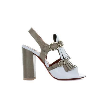 Santoni Bicolored Fringe Heeled Sandaler inbo, Dame, Størrelse: 40 EU