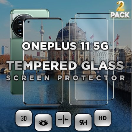 2-Pack ONEPLUS 11 Näytönsuoja - Karkaistu Lasi 9H - Super laatu 3D