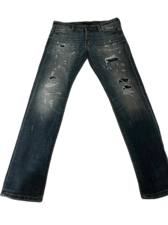 Blå slitna jeans från Jack & Jones