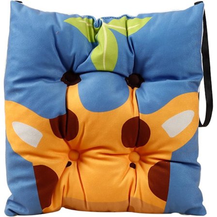 Børnestolspuder blå giraf firkantet søde siddepuder med slips 11,8x11,8 tommer stol puder til at læse 3 kontorartikler