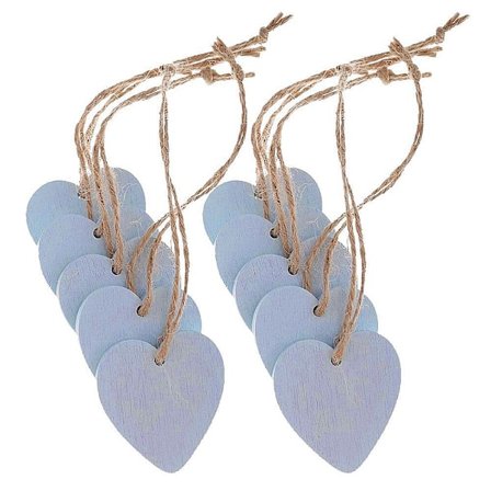 Dekoration Små hjärtan i trä 10 st - Flera färgval