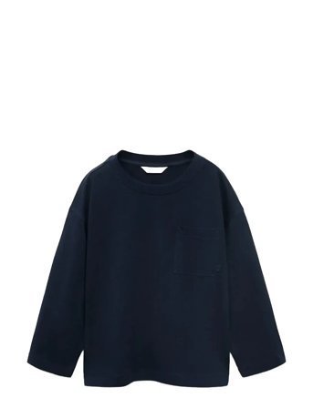 Mango Pocket Cotton T-Shirt - Navy - 3-4