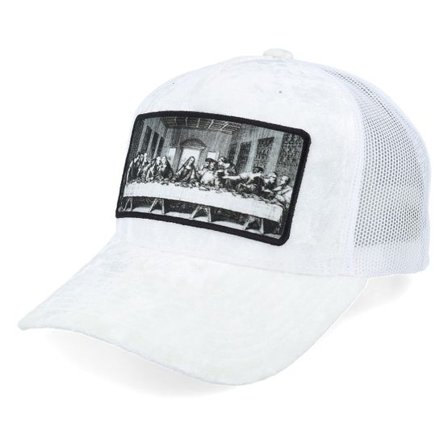 Public Domain - Vit trucker Keps - Last Supper White Velvet Trucker @ Hatstore