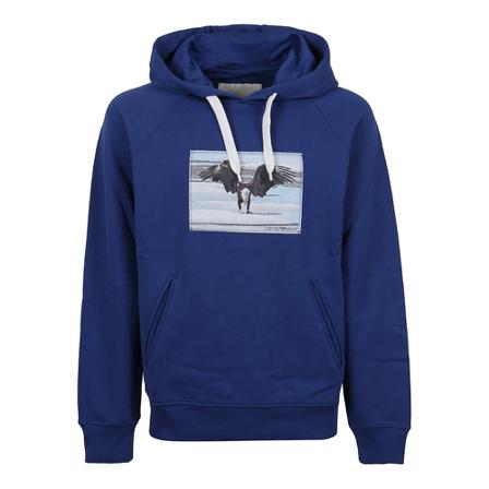 Emporio Armani Sweatshirt Blå, Herre Hættetrøjer