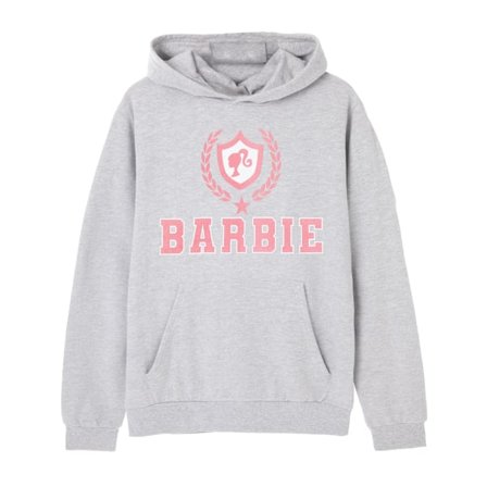 Barbie Womens/Ladies Collegiate Logo Marl Hoodie XXL Grå