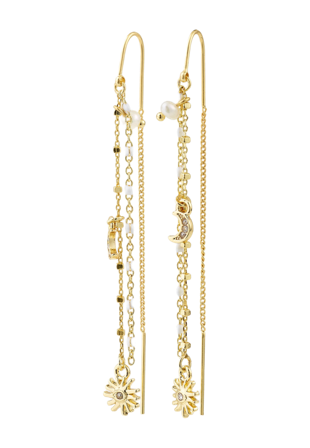 Pilgrim MYLAN chain earrings gold-plated Smycken & klockor Dam Guld ONESIZE