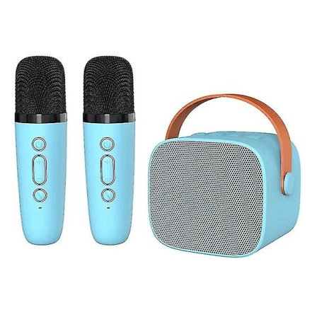 Mini Karaoke-laite lapsille ja aikuisille, kaikki-yhdessä karaoke-laite 2 mikrofonilla