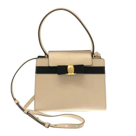 Salvatore Ferragamo Pre-owned, Pre-owned Handbag Beige, Dames, Maat:ONE Size,leather