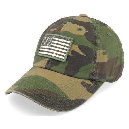 American Needle - USA Ballpark Patch Camoflage Dad Cap Unconstructed Camo Cap - @ Hatstore