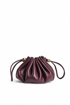 Shpresa x NA-KD Pochette froncée - Sacs - Burgundy - One Size
