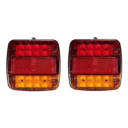 2 stk 12v Vanntett Bil Lastebil 26 Led Baklys Varsellys Baklampe For Tilhengere Campingvogner